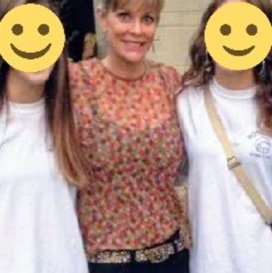 Ecetera Sheer multi color top.